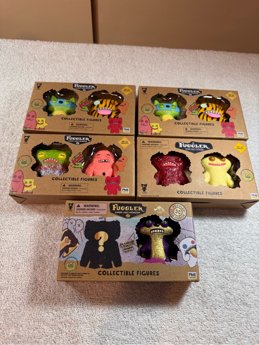 Set of Five Fuggler Collectibles